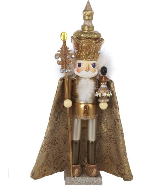 Other - 18-Inch Gold King Nutcracker - Elegant Holiday Decor for Festive Home Display